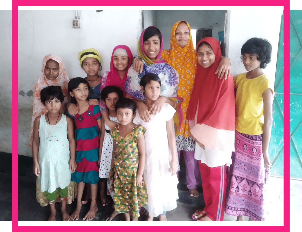 Group of orphans in a safe house in Pakistan
