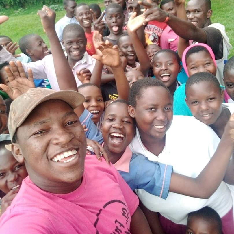Group selfie of young African people