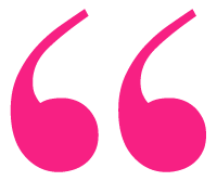 Pink quotation marks