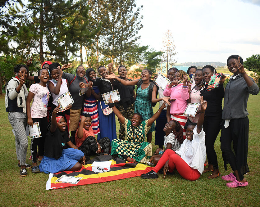 Group of attendees at a ConnectHER filmmaking workshop in Malawi